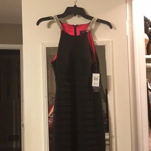 A black gown for a formal function